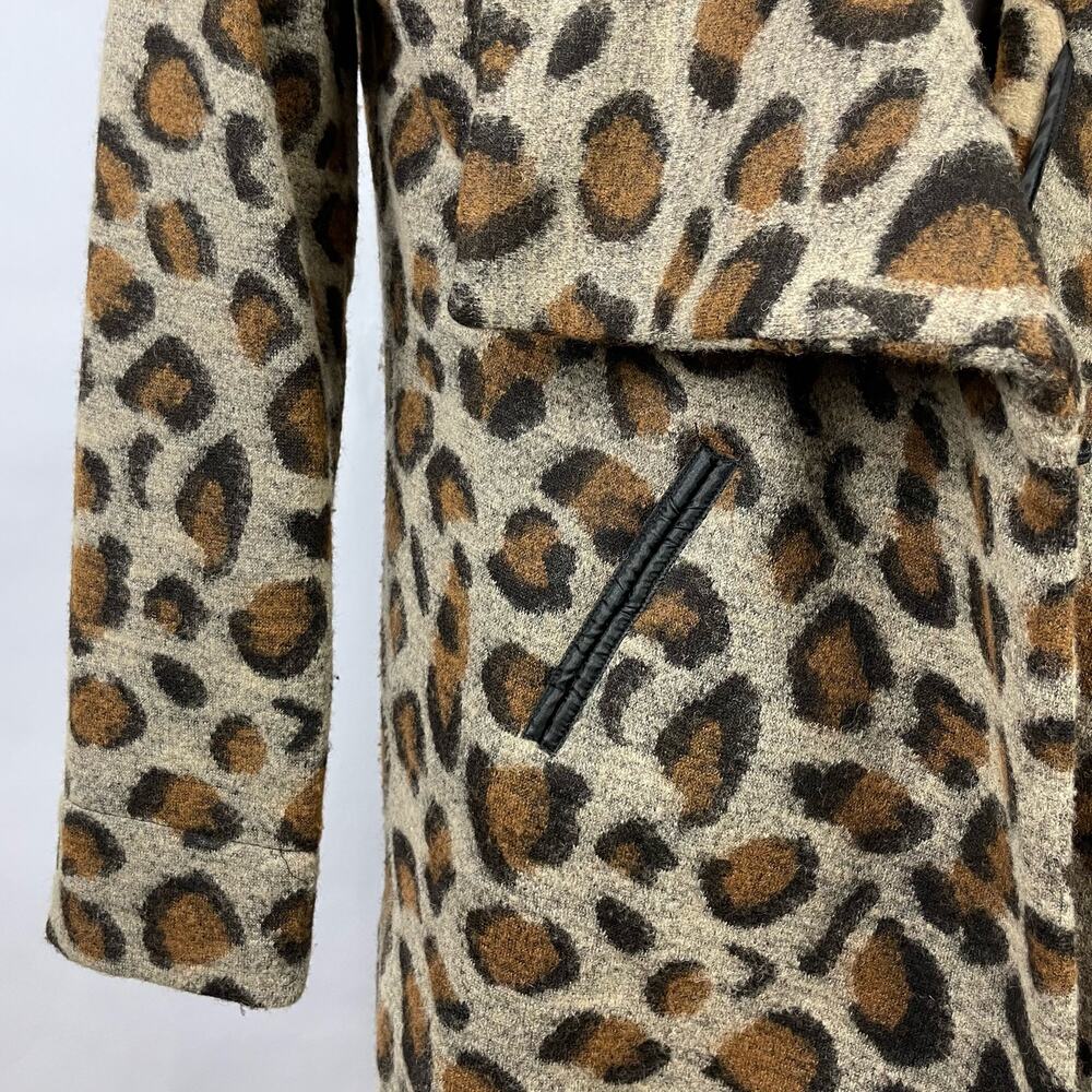Luii | Leopard Print Wool Blend Cardigan Jacket - Picture 6 of 11